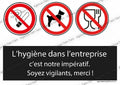 Hygiène dans les bâtiments – Interdit de boire, manger, fumer