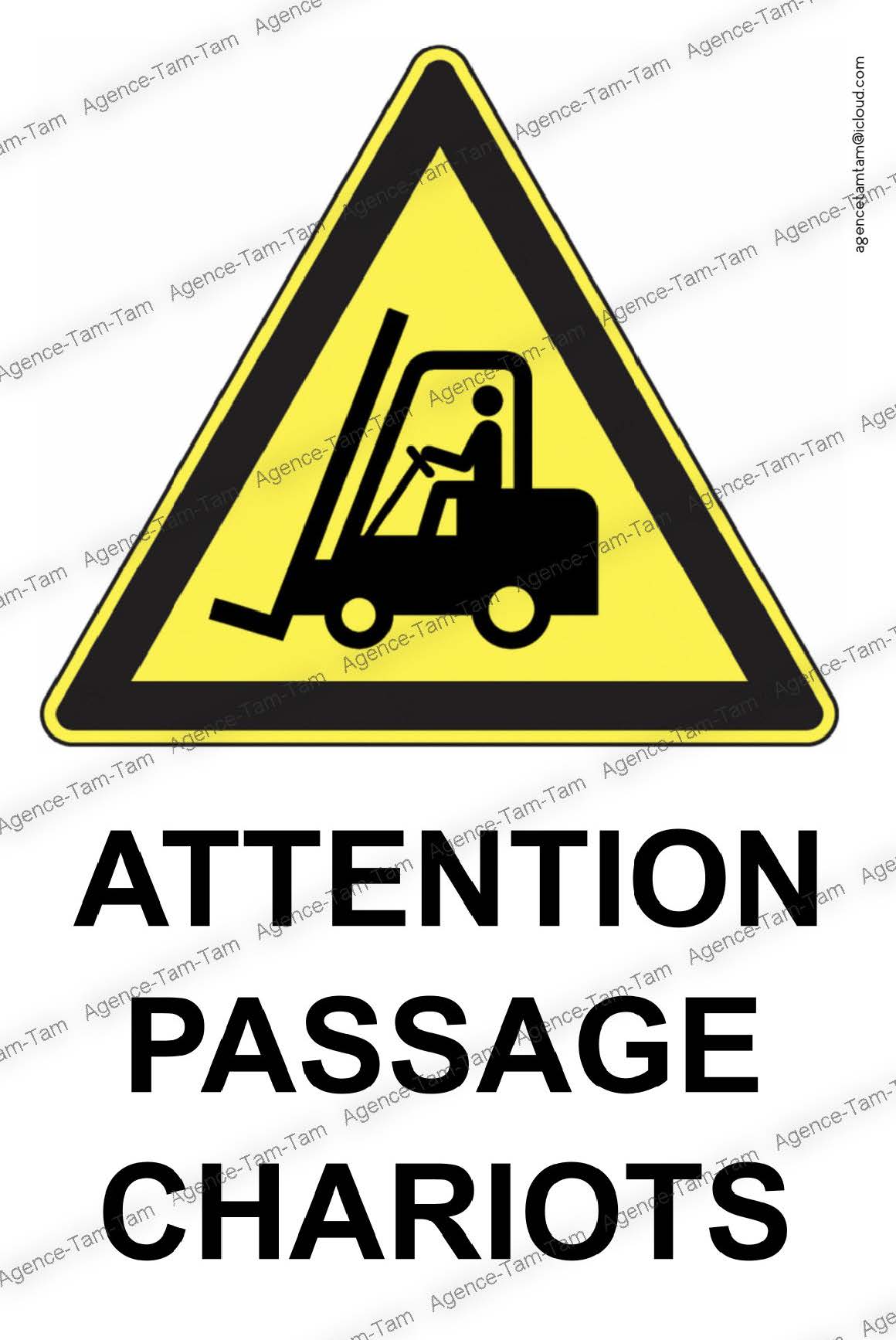 Danger – Passage de chariots